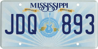MS license plate JDQ893