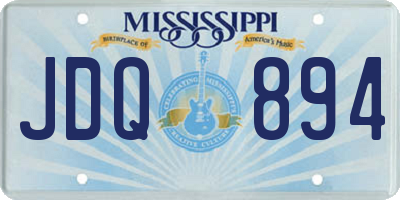MS license plate JDQ894