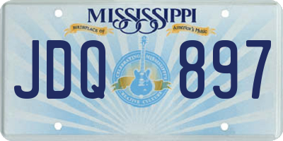 MS license plate JDQ897