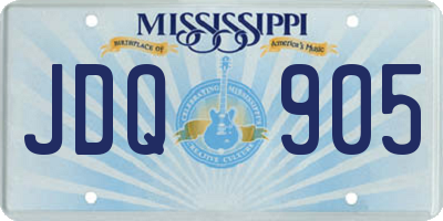 MS license plate JDQ905
