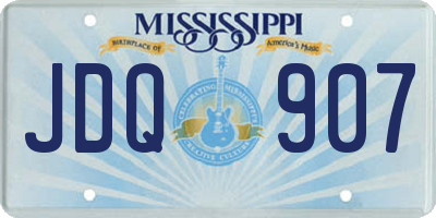 MS license plate JDQ907