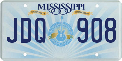 MS license plate JDQ908