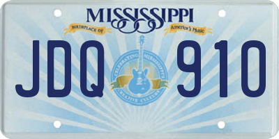 MS license plate JDQ910