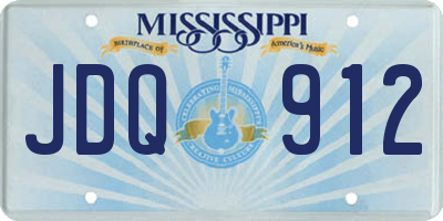 MS license plate JDQ912