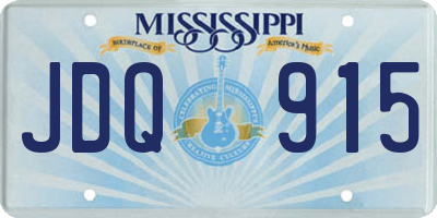 MS license plate JDQ915