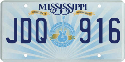 MS license plate JDQ916