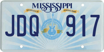 MS license plate JDQ917