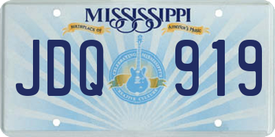 MS license plate JDQ919