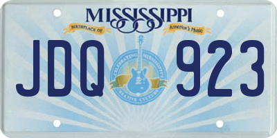 MS license plate JDQ923