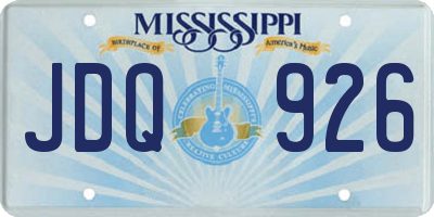 MS license plate JDQ926