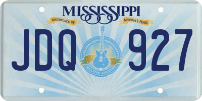 MS license plate JDQ927