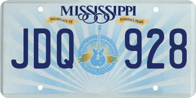 MS license plate JDQ928