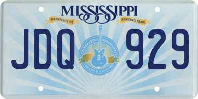 MS license plate JDQ929