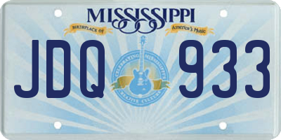 MS license plate JDQ933