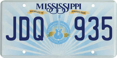 MS license plate JDQ935