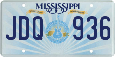 MS license plate JDQ936