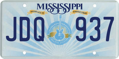 MS license plate JDQ937
