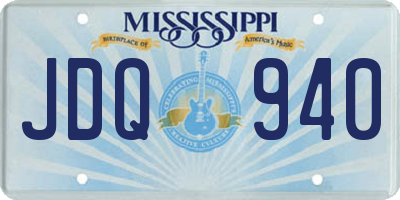 MS license plate JDQ940