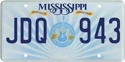 MS license plate JDQ943