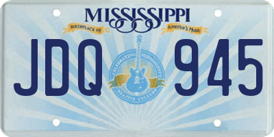 MS license plate JDQ945