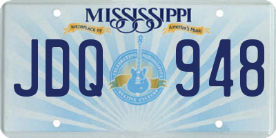 MS license plate JDQ948