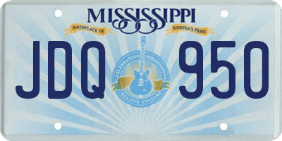 MS license plate JDQ950