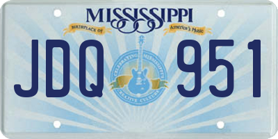 MS license plate JDQ951