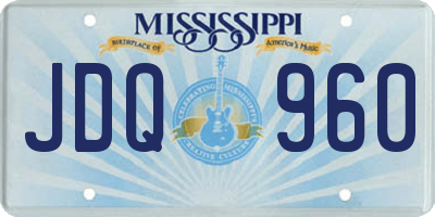 MS license plate JDQ960