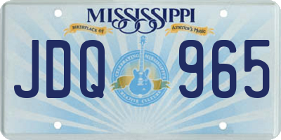 MS license plate JDQ965
