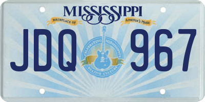 MS license plate JDQ967