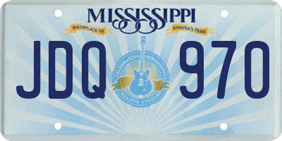 MS license plate JDQ970