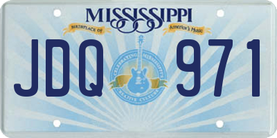 MS license plate JDQ971