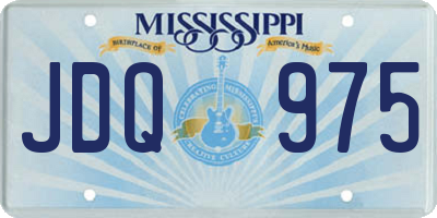 MS license plate JDQ975