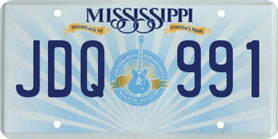 MS license plate JDQ991