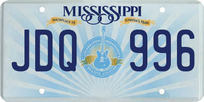 MS license plate JDQ996
