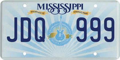 MS license plate JDQ999
