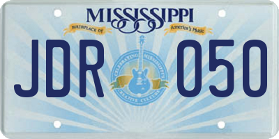 MS license plate JDR050