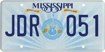 MS license plate JDR051