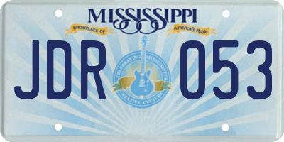 MS license plate JDR053