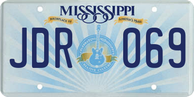 MS license plate JDR069