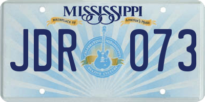 MS license plate JDR073