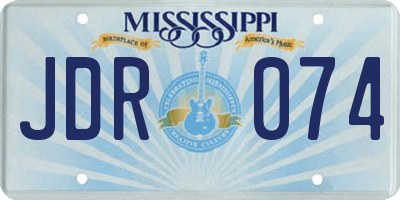 MS license plate JDR074