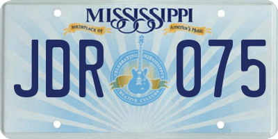 MS license plate JDR075