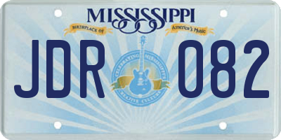 MS license plate JDR082