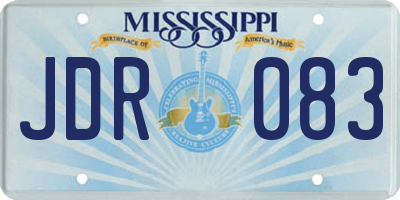 MS license plate JDR083