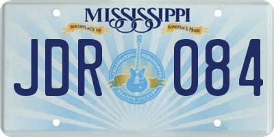MS license plate JDR084
