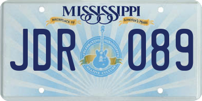 MS license plate JDR089