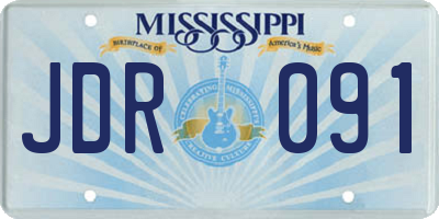 MS license plate JDR091