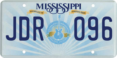 MS license plate JDR096