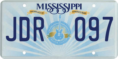 MS license plate JDR097